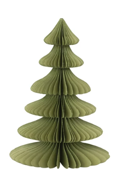 6" Round x 9"H Paper Honeycomb Tree - Light Green