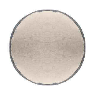 Jute Farmhouse Natural/Gray Hand Woven Cylinder Pouf
