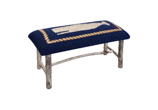 Moby Dick Whale 32" x 15" x 17" Hickory Bench
