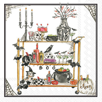 HALLOWEEN BAR CART COCKTAIL NAPKIN