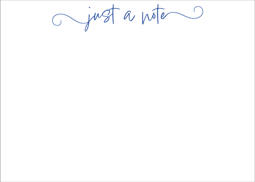 Just A Note Correspondence C Size Printed 12-In