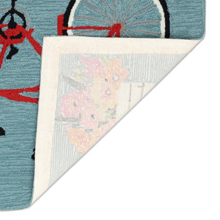 Bike Ride Blue Rug 24" x 36"
