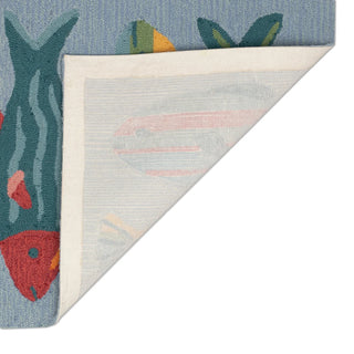 24" x 36" Fishes Aqua Rug
