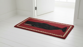 Hooked Rug Black Whale 2x4
