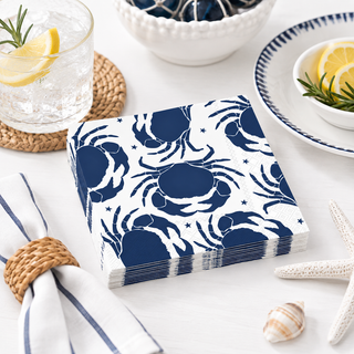 Navy Crabs Napkin
