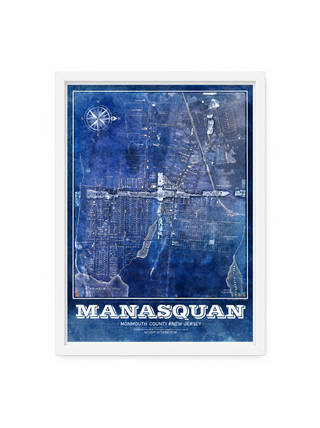 Manasquan Map Architects Blue
