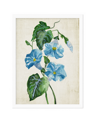 Tissue and Watercolor Blue Flowers
