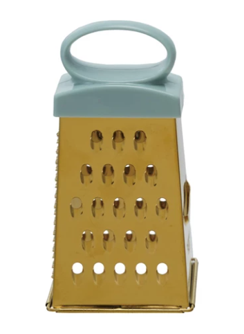 Stainless Steel 4-Sided Grater, Gold Finish