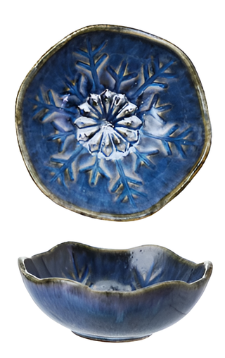 Debossed Stoneware Organic Shaped Bowl II
