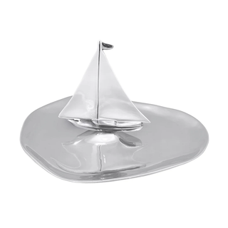 White Sailboat Platter
