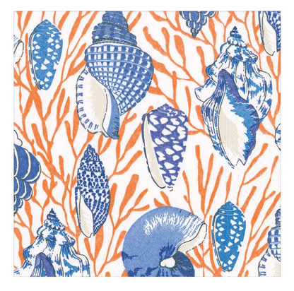 SHELL TOILE-CORAL Napkins