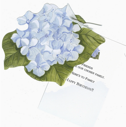 Greeting Cards (GDie Cut Invitations - AW797) - Hydrangea