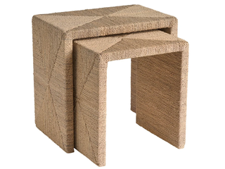 Set of 2   Abaca Nesting Tables
