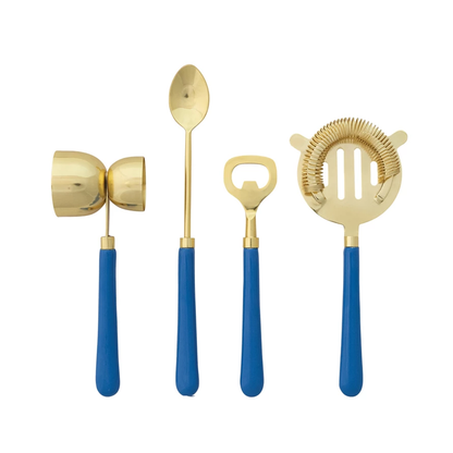 Stainless Steel & Aluminum Bar Tools Set of 4