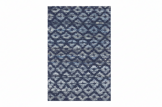 Denim Rag Diamond Woven Rug
