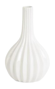 White Porcelain Accordion Vase - Large