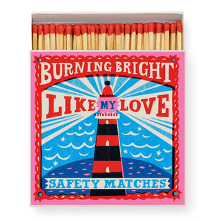 Burning Bright By the Print | Square   Safety Matches
