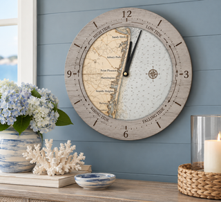 Sandy Hook to Barnegat Tide & Time Clock   16.50" Diameter
