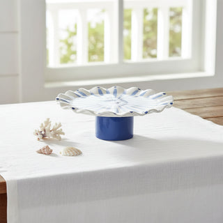 Iris Blue Burst Small Ruffle Cake Stand
