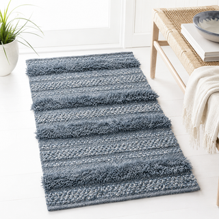 Zhara Stripe Denim Indoor/Outdoor Rug 2' x 3'
