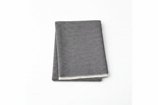 Cotton Blend Mini Herringbone Throw with Eyelash Fringes
