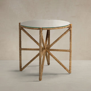 Nigel Mindi Wood Round Frame Side Table
