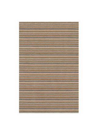 Brindle Stripe Hand Loom Knotted Wool Rug

