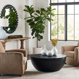 Cyra Wood Round Mirror
