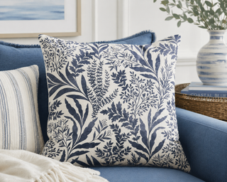Mulberry 22" x 22"   Denim Pillow
