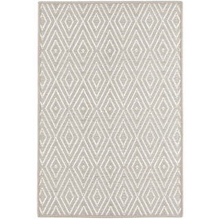 Diamond Platinum/White Machine Washable Rug
