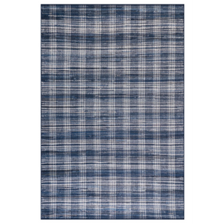 Denim Plaid Washable Rug
