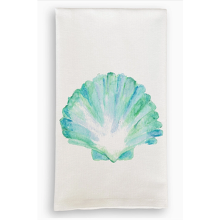 Blue Scallop Shell Dishtowel
