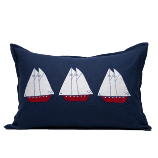 Lumbar 16" x 24" Pillow   Navy   Coastal Village (LMP CVL NA 01)
