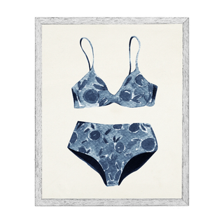 Watercolor Floral Navy Bikini
