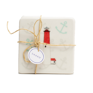 4 Piece Coaster Set   Lighthouse Collection
