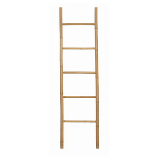 19 3/4"L x 70 3/4"H Decorative Bamboo Ladder, Natural
