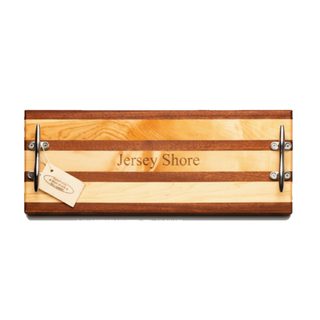 Jersey Shore Serving Board with Nautical Cleet Handles
