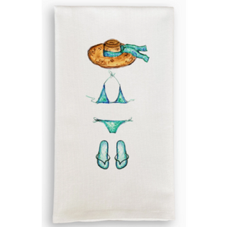 Blue Beach Attire Dishtowel
