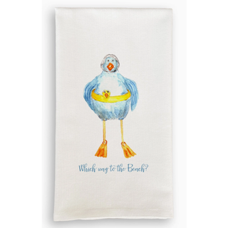 Which Way to the Beach Duck Dishtowel
