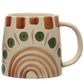 16 oz. Hand-Painted Stoneware Mug w/ Design III
