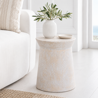 Indigo Road by Egypt Sherrod Tapered Side Table, White Wash
