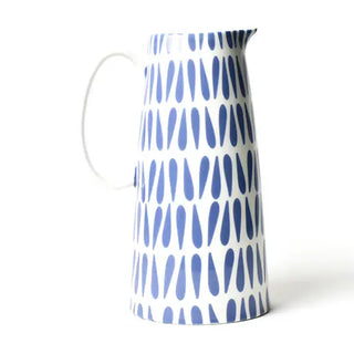 Iris Blue Drop Pedestal Pitcher
