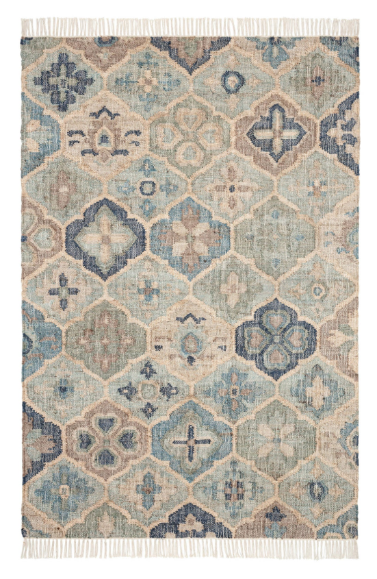 Pali Handwoven Jute Rug - Blue - 2' x 3'