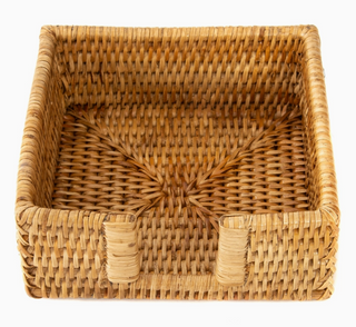 Rattan Napkin Holder with Cutout

