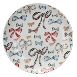 Stoneware Plate w/ Holiday Pattern I