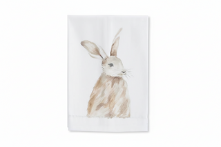 Bunny Handpainted Cotton Guest Towel I
