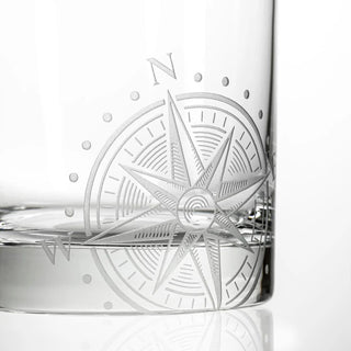 Compass Star 10oz On the Rocks Glass | Set of 4
