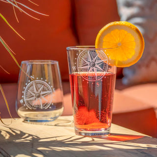 Compass Star 16oz Beer Pint | Set of 4
