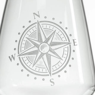 Compass Star 18oz Stemless Wine Tumbler Glass | Set of 4
