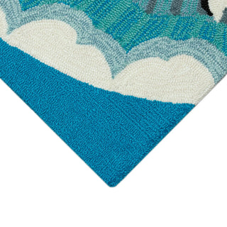 Front Porch Surfing Dogs Ocean Indoor/Outdoor Rug
